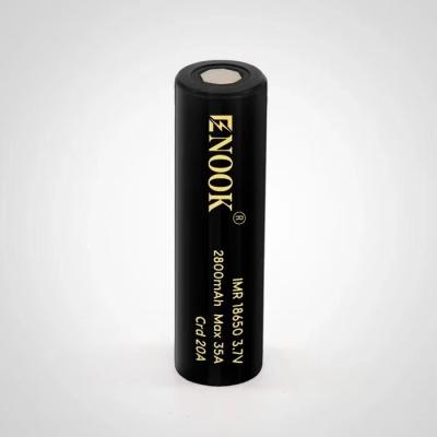 China 2800mAh 3.7V 35A 18650 Li Ion Battery Button Top Rechargeable 50g Weight for sale