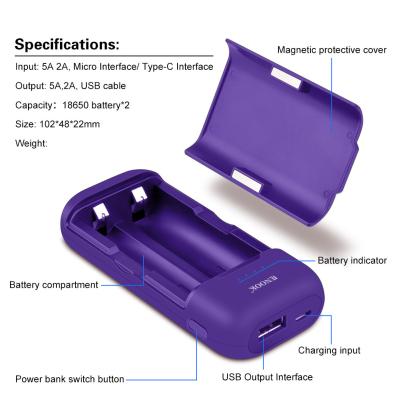 Cina Power Bank Car Battery Charger Box Adapter Charger Per 3.7V 18500 18650 21700 Cella in vendita