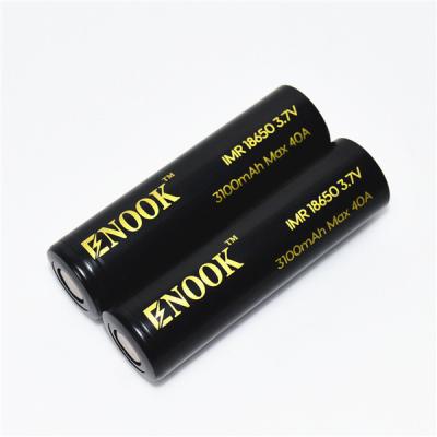 China 3100mAh 3.7V 18650 Button Top Li Ion Batteries 40A High Drain Rechargeable Battery for sale