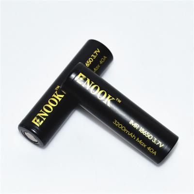 China Hot selling! Manufacturer 3.7V Rechargeable Cell Enook 18650 3200mAh MAX 30A Cdr20 Li-ion lithium Battery for sale