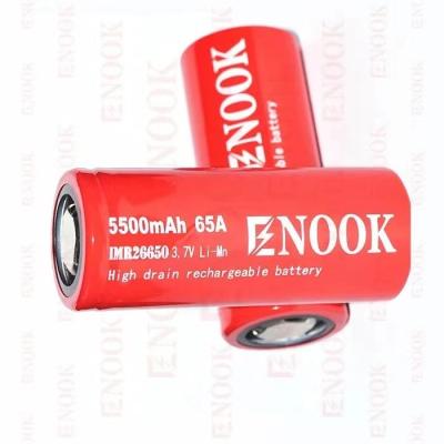 China Enook 3.7v 26650 célula 5500mAh 65A bateria mods à venda