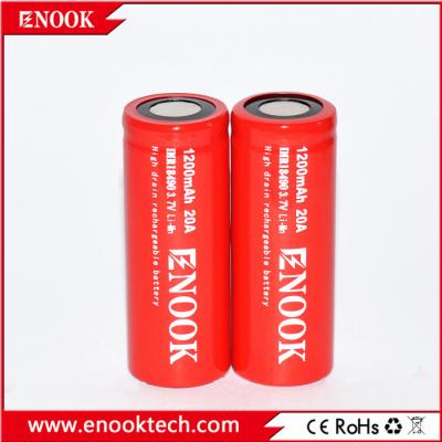 China 18490 Bateria de íon de lítio cilindro 1200mAh 3.7V 20A Para bicicleta elétrica à venda