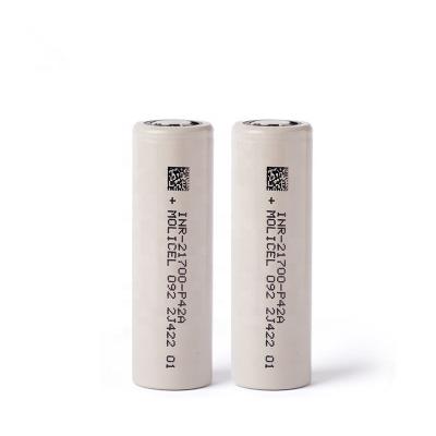 China Authentic original grade-A molicel P42A INR-21700 4200MAH 3.6v lithium rechargeable battery for sale