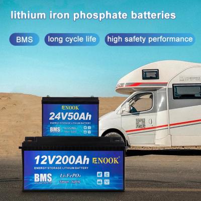 Cina Enook Lifepo4 Batteria 12.8v 80ah Ferro fosfato batteria al litio Pacchetto 12V 80Ah Lifepo4 batterie solari 80Ah Lifepo4 12V in vendita