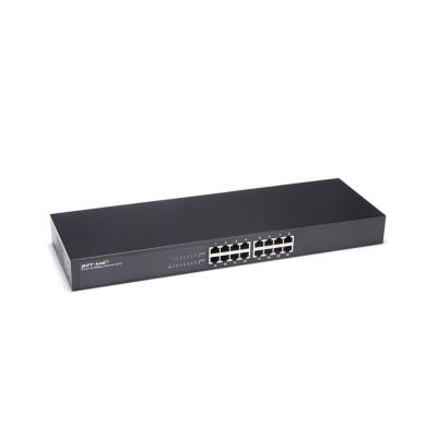 China 32Gbps Gigabit 16 Port Unmanaged Switch 17 Inch Iron Shell Built In Power Supply for sale
