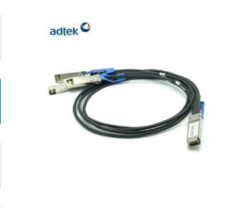 China 100G QSFP28 / 4SFP Direct Attach Cable , 1M Black Copper Twinax Cable for sale