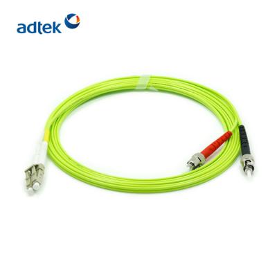 China Multimode Duplex Fiber Optic Cable LC-ST OM5 3M Optical Fiber Patch Cord for sale