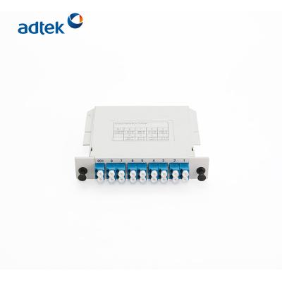 China mini 1*8CH CWDM MUX DEMUX With 0.9mm 1m LC/UPC Connector for sale