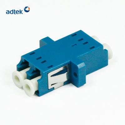 China Blue Fiber Optic Adapter Duplex LC Single Mode Flange for sale