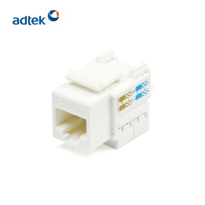 China Cat5e Punch Down Keystone Jack , Rj45 Network Coupler for Unshielded twisted pair for sale
