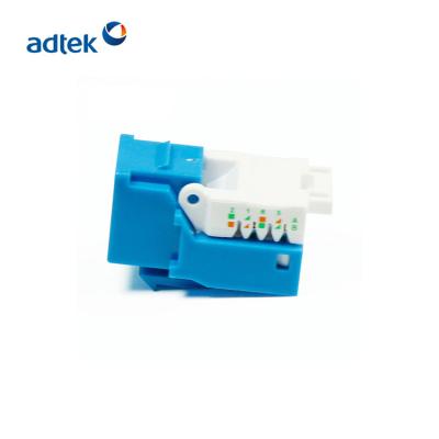 China Cat5e Cat6 Cat6a FTP Keystone Jack Toolless Rj45 Color Customed for sale