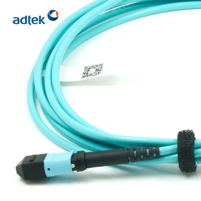 Китай MTP-MTP       Женщина к женскому OM3 12/24 кабелю хобота Aqua волокон 3M PVC/LSZH продается