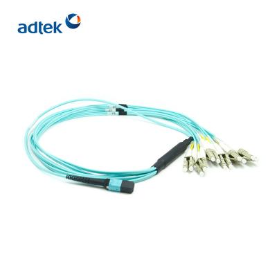 China MTP - LC Multimode Duplex Breakout Fiber Optic Patch Cord for sale