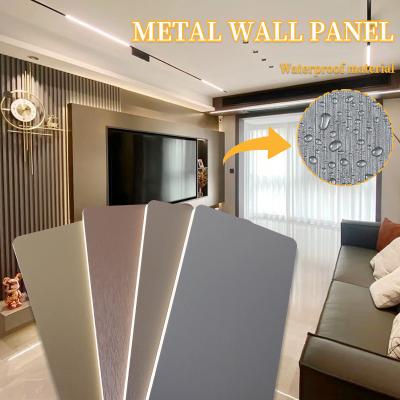 China La madera de bambú del carbón de leña del metal chapea el panel de pared de la decoración interior ISO9001 en venta