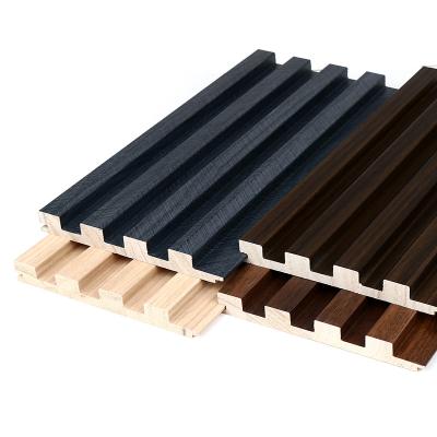 China Solid Wood Grille Grooved WPC Fluted Panel Exterior OEM ODM for sale