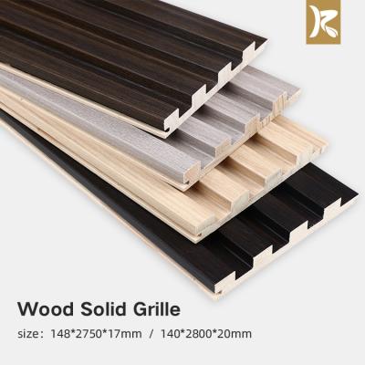 China Environmental Protection Wall Panel Wood Grille Groove Solid Wood Wall Panel for sale