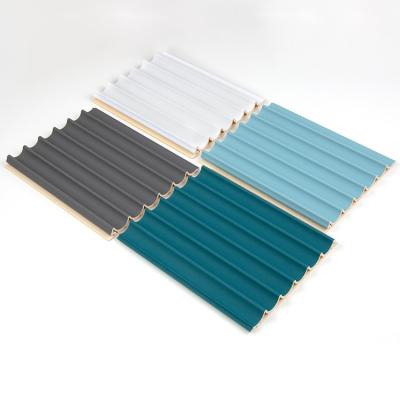 Chine Panneau 15mm rond extérieur de gril de plafond en bois décoratif de 3D WPC à vendre