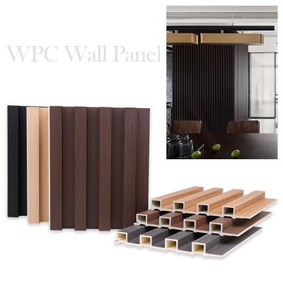 China Moth Proof Wood Plastic Grille WPC Fluted Panel Exterior for sale