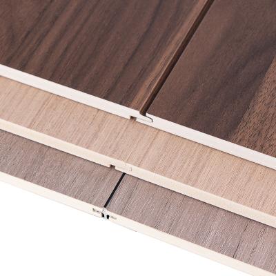 China Office Indoor WPC Slotted Wood Veneer Wall Panel Moisture Proof for sale