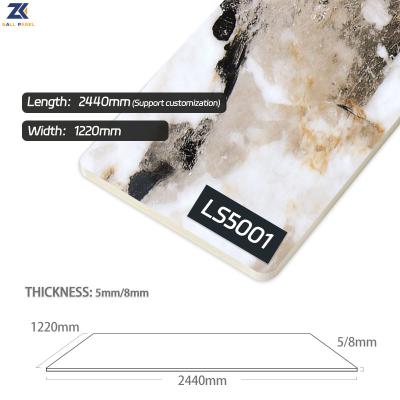 China Waterproof Marble Bamboo Charcoal Fibre Board 1220*2600mm for sale