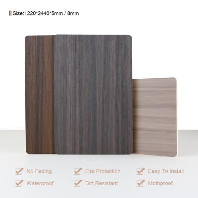 China O folheado de bambu inodoro da grão da madeira do painel de parede da fibra cobre 1220*2440mm à venda