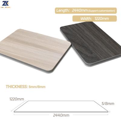 China La prenda impermeable y la madera de madera insonora del grano chapean los paneles de pared del PVC en venta