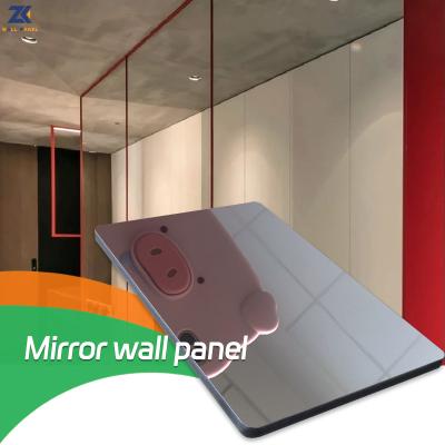 China Bambushochglanz-Spiegel-Wand holzkohlen-Kohlenstoff-Crystal Panel Waterproofs PETG zu verkaufen