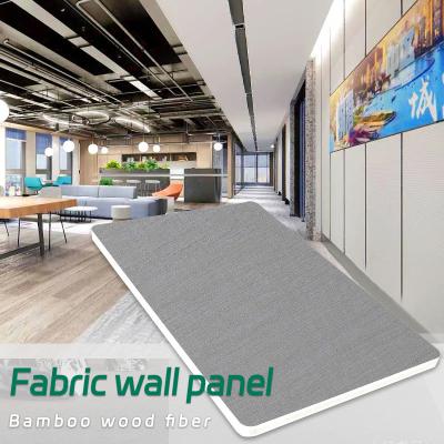 China 8 milímetros de tela de bambu luxuosa moderna do folheado da madeira da fibra Textured paredes do painel do PVC à venda
