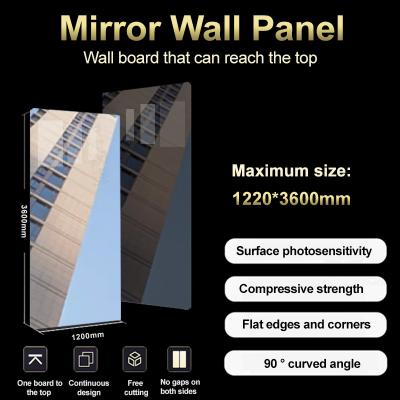 China Environment Friendly Interior Bamboo Charcoal Mirror Wall Panels PVC Mirror Wood Veneer for sale
