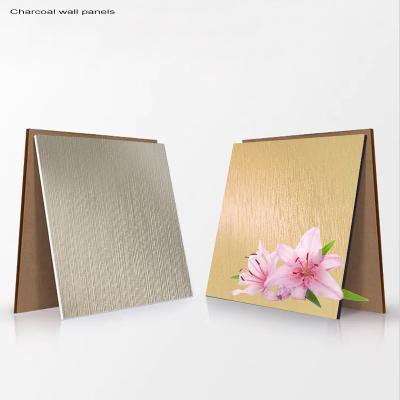 China Carbon Crystal Board Fireproof Bamboo Charcoal Metal Board Veneer for sale