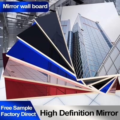 China 5mm Mirror PET Wall Panel Waterproof Bamboo Charcoal Wood Veneer for sale