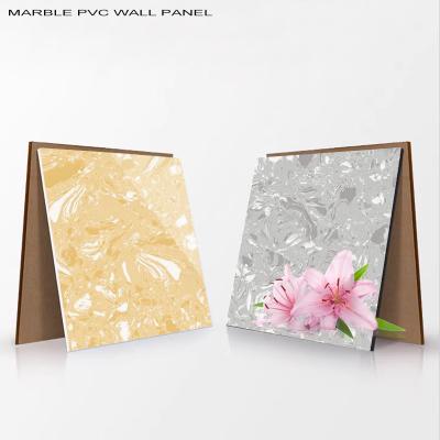中国 Modern Attractive 5MM High Gloss Wall Marble Panel For Interior PVC Marble Sheet 販売のため