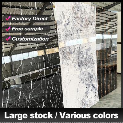 China 5MM Bamboo Charcoal Wood Veneer High Glossy 3D Customized Printing Marble Sheet for sale