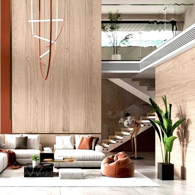 China Proof de humedad de bambú de carbón tablero de pared de hoja de madera para la decoración de lujo de luz moderna en venta