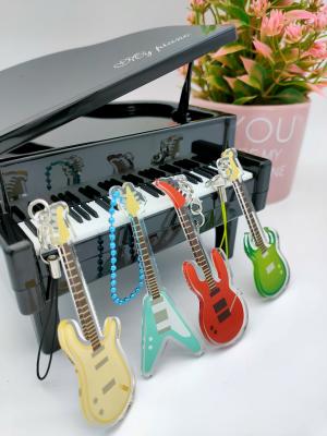 Chine Chaîne principale acrylique gravée de scintillement, chaîne principale personnalisée par 5mm de guitare à vendre