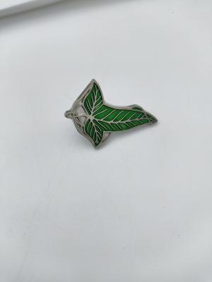 China Pin verde do broche do metal da folha do esmalte 	Gravura imprimindo deslocada do laser à venda