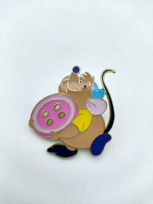 China Cinderella Mice Metal Brooch Pin Disney Anime Themed 2D Design for sale