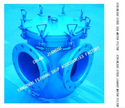China Stainless Steel Right Angle Sea Water Filter BRS250 CB/T497-2012 For Bulk Sea Water Pump Imported for sale