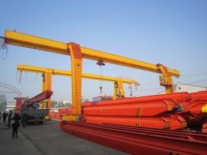 China L Shaped 16t Single Girder Gantry Crane With Electric Hoist 6m 9m Lifting Height for sale