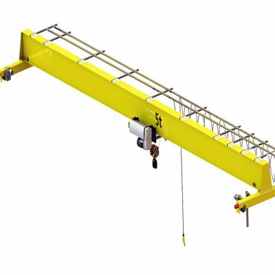 China Indoor 0.5 -15 Ton Overhead Crane Single Beam Bridge Crane 400v 50hz 3phrase for sale