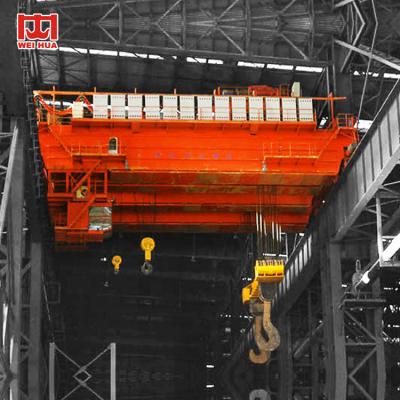 中国 QDYのタイプ35トン50トン74トンの小屋制御を用いる二重ビーム橋鋳物場クレーン 販売のため