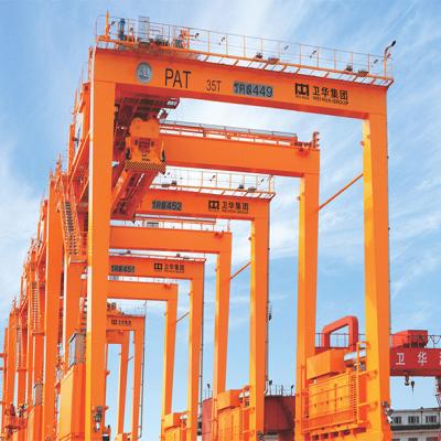 China 30 Ton Container Gantry Crane 50 Ton Straddle Carrier 40t RTG Crane Rubber Tyre for sale