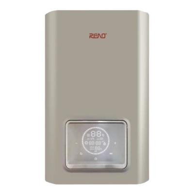 China 26Kw Wall Mounted Gas Boiler Casing Style Stainless Steel Brown Shell Heating Bathing for sale