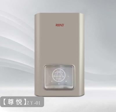 China 20Kw Tipo de calentador de agua caliente de gas suspendido en la pared Control inteligente Acero inoxidable de cáscara blanca en venta