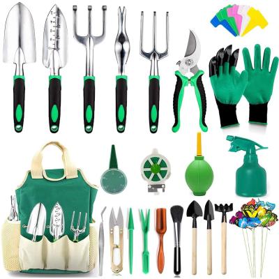 China 82pcs Garden Tools Set with Extra Succulent Tools Set and Heavy Duty Gardening Tools Aluminum for sale