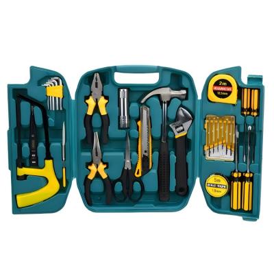 China JYH-HTS28-1 27 Piece Three Fold Household Hand Tools Vehicle Mounted Electrician Tool Set for sale