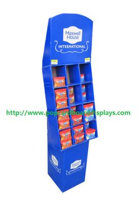 China Portable Cosmetic Cardboard Floor Stand Display For Daily Use Mouthwash Tooth Paste for sale