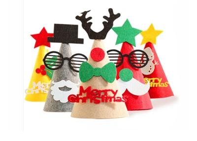 China 43 Color Felt Christmas Decorations 25*15 Cm Party Children Hat for sale