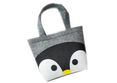 China Lightweight 30*22 Cm Felt Handbag Little Penguin Pattern Cute Design Style for sale