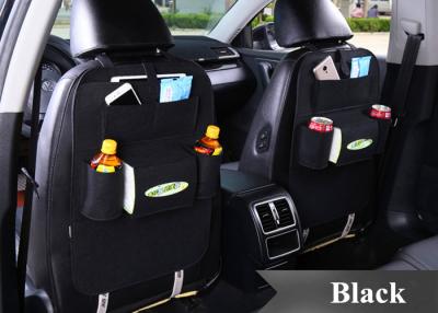 China Black Grey Brown Car Seat Back Bag Organizer , Felt Car Seat Organizer Bag for sale